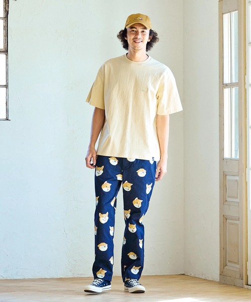 go slow caravan（ゴースローキャラバン）の「USA/C スクエアLOGOバックプリントゆったりTEE（Tシャツ/カットソー・メンズ・ミント/ホワイト/レッド/ブラック/ナチュラル・SMALL/MEDIUM/LARGE/X-LARGE）」の6枚目の写真