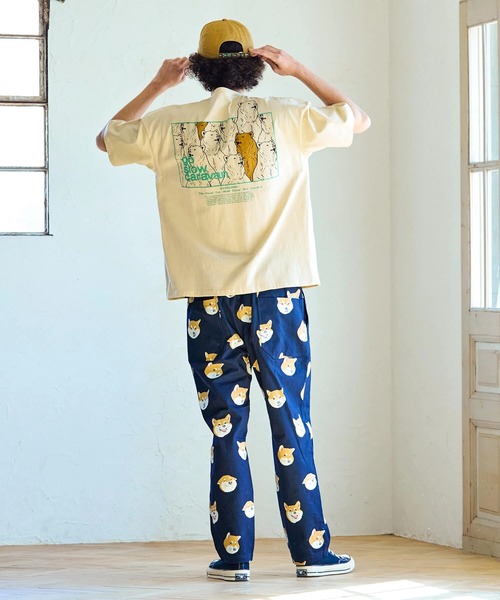 go slow caravan（ゴースローキャラバン）の「USA/C スクエアLOGOバックプリントゆったりTEE（Tシャツ/カットソー・メンズ・ミント/ホワイト/レッド/ブラック/ナチュラル・SMALL/MEDIUM/LARGE/X-LARGE）」の7枚目の写真