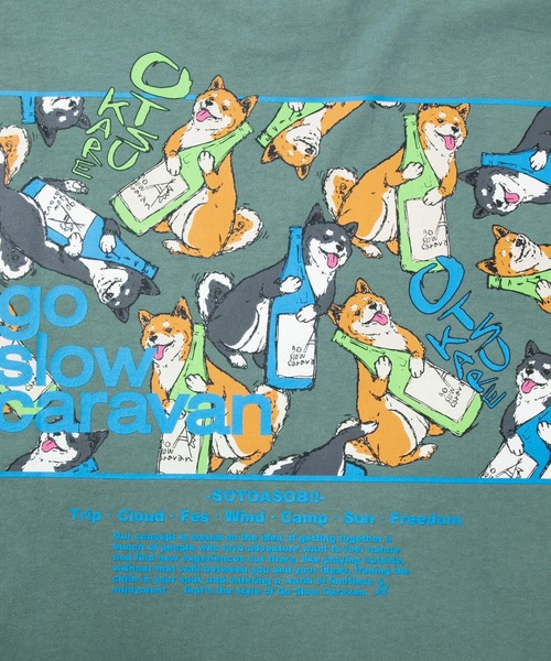 go slow caravan（ゴースローキャラバン）の「USA/C スクエアLOGOバックプリントゆったりTEE（Tシャツ/カットソー・メンズ・ミント/ホワイト/レッド/ブラック/ナチュラル・SMALL/MEDIUM/LARGE/X-LARGE）」の10枚目の写真