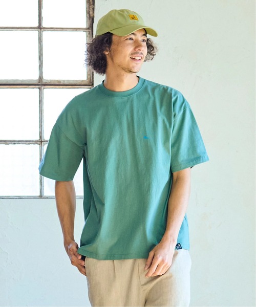 go slow caravan（ゴースローキャラバン）の「USA/C スクエアLOGOバックプリントゆったりTEE（Tシャツ/カットソー・メンズ・ミント/ホワイト/レッド/ブラック/ナチュラル・SMALL/MEDIUM/LARGE/X-LARGE）」の13枚目の写真