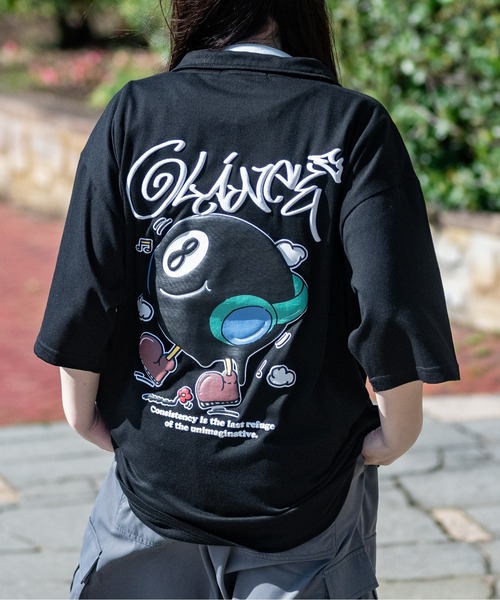 JOHN'S CLOSET（ジョンズクローゼット）の「【13】アソートパターン 半袖ハーフジップ（Tシャツ/カットソー・メンズ・ホワイト系その他3/ブラック系その他2/ホワイト系その他/ブラック系その他/ホワイト系その他2/ミント/ブルーグレー/オフホワイト/ブラック・LARGE/MEDIUM）」の6枚目の写真