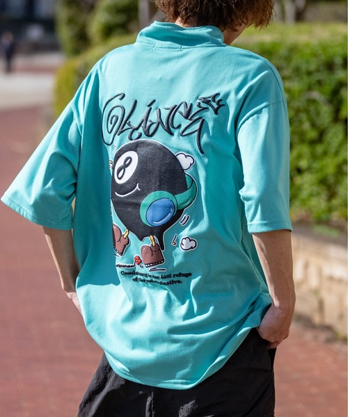 JOHN'S CLOSET（ジョンズクローゼット）の「【13】アソートパターン 半袖ハーフジップ（Tシャツ/カットソー・メンズ・ホワイト系その他3/ブラック系その他2/ホワイト系その他/ブラック系その他/ホワイト系その他2/ミント/ブルーグレー/オフホワイト/ブラック・LARGE/MEDIUM）」の9枚目の写真