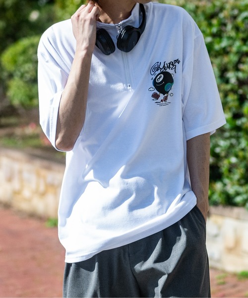 JOHN'S CLOSET（ジョンズクローゼット）の「【13】アソートパターン 半袖ハーフジップ（Tシャツ/カットソー・メンズ・ホワイト系その他3/ブラック系その他2/ホワイト系その他/ブラック系その他/ホワイト系その他2/ミント/ブルーグレー/オフホワイト/ブラック・LARGE/MEDIUM）」の17枚目の写真