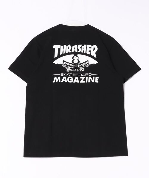 THRASHER（スラッシャー）の「Emblem S/S T-SHIRTS/スラッシャースタンダードシルエットバッグエンブレムプリント半袖Tシャツ（Tシャツ/カットソー・メンズ・ホワイト×ブラック/ブラック×ホワイト・MEDIUM/XX-LARGE/X-LARGE/LARGE）」の3枚目の写真
