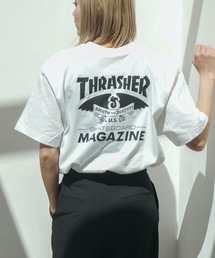 Emblem S/S T-SHIRTS/スラッシャースタンダードシルエットバッグエンブレムプリント半袖Tシャツ