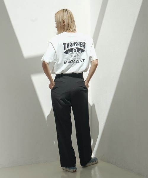 THRASHER（スラッシャー）の「Emblem S/S T-SHIRTS/スラッシャースタンダードシルエットバッグエンブレムプリント半袖Tシャツ（Tシャツ/カットソー・メンズ・ホワイト×ブラック/ブラック×ホワイト・MEDIUM/XX-LARGE/X-LARGE/LARGE）」の6枚目の写真