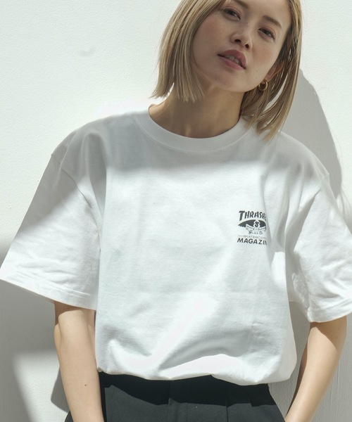 THRASHER（スラッシャー）の「Emblem S/S T-SHIRTS/スラッシャースタンダードシルエットバッグエンブレムプリント半袖Tシャツ（Tシャツ/カットソー・メンズ・ホワイト×ブラック/ブラック×ホワイト・MEDIUM/XX-LARGE/X-LARGE/LARGE）」の7枚目の写真