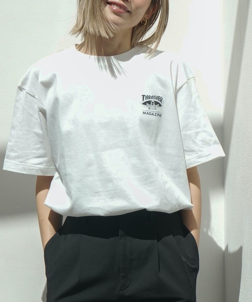 THRASHER（スラッシャー）の「Emblem S/S T-SHIRTS/スラッシャースタンダードシルエットバッグエンブレムプリント半袖Tシャツ（Tシャツ/カットソー・メンズ・ホワイト×ブラック/ブラック×ホワイト・MEDIUM/XX-LARGE/X-LARGE/LARGE）」の11枚目の写真