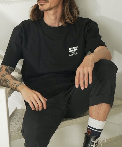 THRASHER（スラッシャー）の「Emblem S/S T-SHIRTS/スラッシャースタンダードシルエットバッグエンブレムプリント半袖Tシャツ（Tシャツ/カットソー・メンズ・ホワイト×ブラック/ブラック×ホワイト・MEDIUM/XX-LARGE/X-LARGE/LARGE）」の20枚目の写真