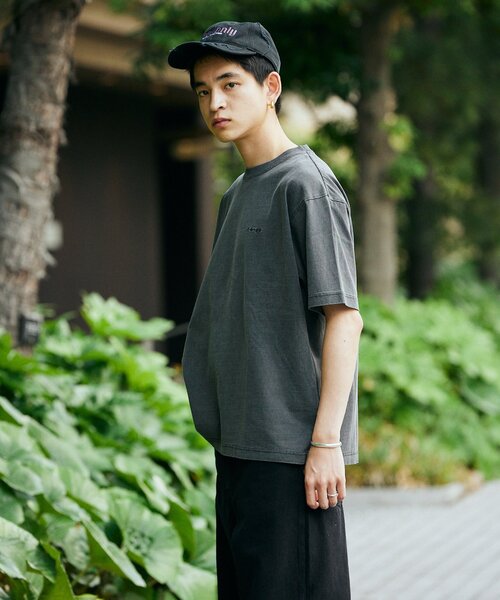 Snow Peak（スノーピーク）の「SNOW PEAK × JOURNAL STANDARD / 別注 Pigment Dyed Logo S/S Tshirt（Tシャツ/カットソー・メンズ・アイボリー/サックスブルー/ライトグレー/ピンク/ネイビー/ブラック系その他・MEDIUM/LARGE/X-LARGE）」の12枚目の写真