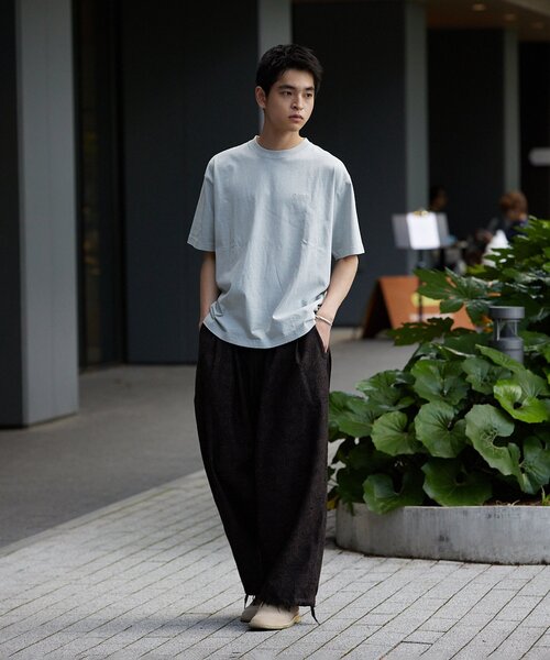 Snow Peak（スノーピーク）の「SNOW PEAK × JOURNAL STANDARD / 別注 Pigment Dyed Logo S/S Tshirt（Tシャツ/カットソー・メンズ・アイボリー/サックスブルー/ライトグレー/ピンク/ネイビー/ブラック系その他・MEDIUM/LARGE/X-LARGE）」の14枚目の写真