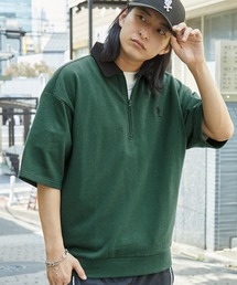 U.S. POLO ASSN. /ユーエスポロアッスン 別注ワンポイント刺繍 ハーフジップ半袖プルオーバー