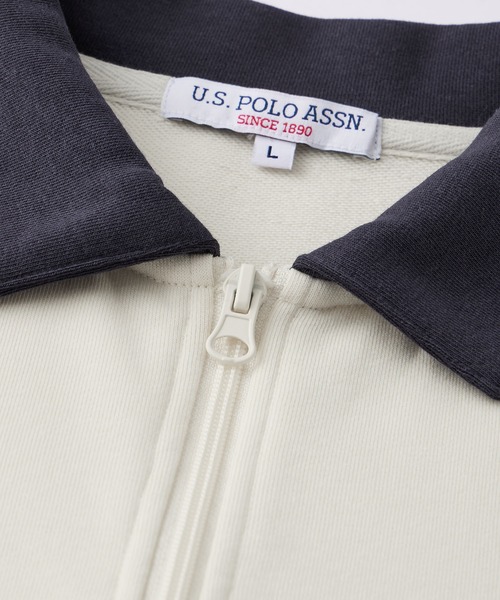U.S. POLO ASSN.(ユーエスポロアッスン)の「U.S. POLO ASSN. /ユーエスポロアッスン 別注ワンポイント刺繍 ハーフジップ半袖プルオーバー(Tシャツ/カットソー・メンズ・ネイビー系/グレー系/ブラック系/グリーン系/ベージュ系/ホワイト系・L/M)」の17枚目の写真
