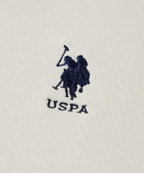U.S. POLO ASSN.(ユーエスポロアッスン)の「U.S. POLO ASSN. /ユーエスポロアッスン 別注ワンポイント刺繍 ハーフジップ半袖プルオーバー(Tシャツ/カットソー・メンズ・ネイビー系/グレー系/ブラック系/グリーン系/ベージュ系/ホワイト系・L/M)」の7枚目の写真