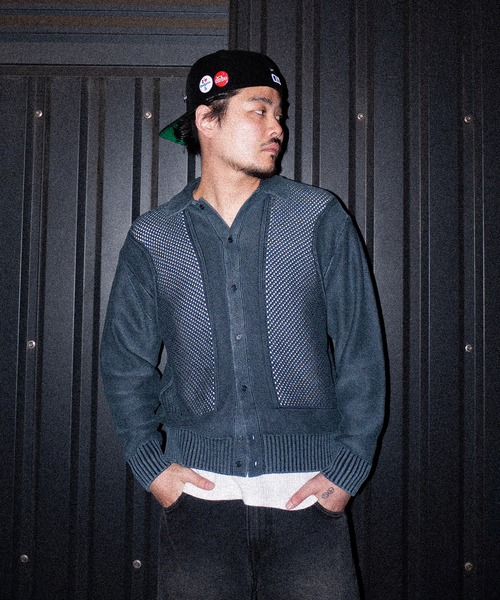 セール】ブロックメッシュ ニットポロシャツ（ニット/セーター）｜PULP