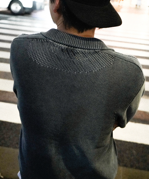 PULP/417EDIFICE（パルプフォーワンセブンエディフィス）の「ブロックメッシュ ニットポロシャツ（ニット/セーター・メンズ・スミクロ/バーガンディー・MEDIUM/LARGE）」の7枚目の写真