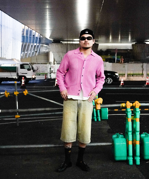 PULP/417EDIFICE（パルプフォーワンセブンエディフィス）の「ブロックメッシュ ニットポロシャツ（ニット/セーター・メンズ・スミクロ/バーガンディー・MEDIUM/LARGE）」の9枚目の写真