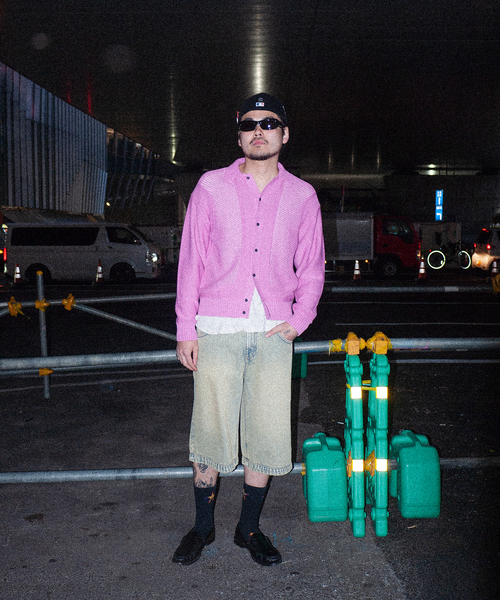 PULP/417EDIFICE（パルプフォーワンセブンエディフィス）の「ブロックメッシュ ニットポロシャツ（ニット/セーター・メンズ・スミクロ/バーガンディー・MEDIUM/LARGE）」の10枚目の写真