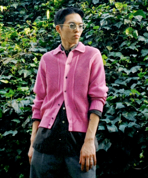 PULP/417EDIFICE（パルプフォーワンセブンエディフィス）の「ブロックメッシュ ニットポロシャツ（ニット/セーター・メンズ・スミクロ/バーガンディー・MEDIUM/LARGE）」の16枚目の写真