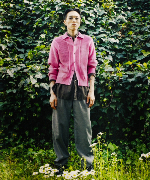 PULP/417EDIFICE（パルプフォーワンセブンエディフィス）の「ブロックメッシュ ニットポロシャツ（ニット/セーター・メンズ・スミクロ/バーガンディー・MEDIUM/LARGE）」の17枚目の写真