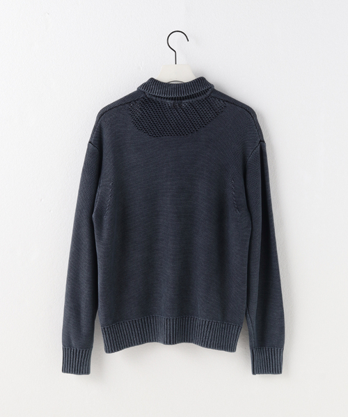 PULP/417EDIFICE（パルプフォーワンセブンエディフィス）の「ブロックメッシュ ニットポロシャツ（ニット/セーター・メンズ・スミクロ/バーガンディー・MEDIUM/LARGE）」の20枚目の写真