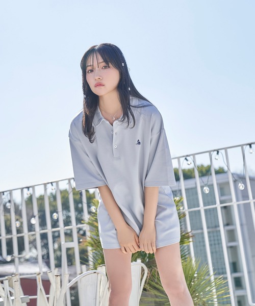 ANDGEEBEE（アンジービー）の「UNISEX FOXポロT（ポロシャツ・レディース・ネイビー/ライトブルー・FREE）」の10枚目の写真