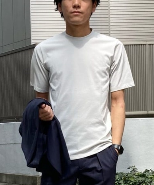 COMME CA ISM(コムサイズム)の「【接触冷感機能】Feel-Cool ジャケットTシャツ(Tシャツ/カットソー・メンズ・グレー/ブラック/ホワイト・SMALL/MEDIUM/LARGE/X-LARGE)」の1枚目の写真