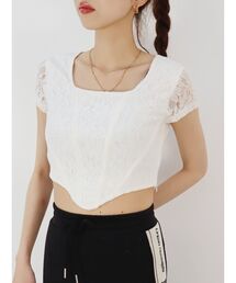 EVRIS | レースクロップドトップス(Tシャツ/カットソー)