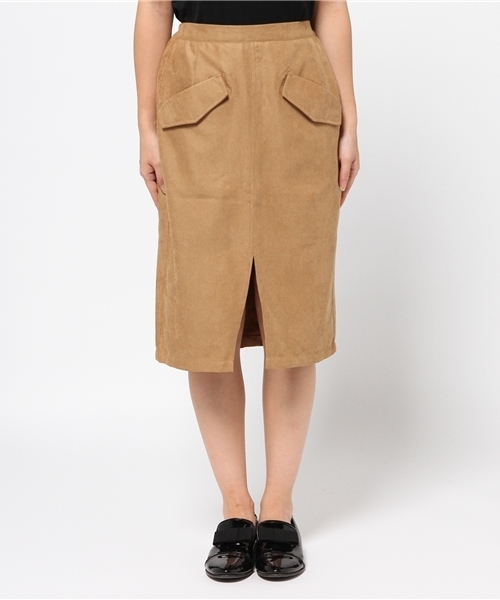 WEGO（ウィゴー）の「WEGO/スリットペンシルスカート（スカート・レディース・ベージュ/カーキ・FREE）」の7枚目の写真