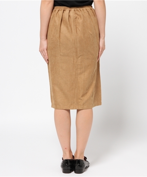 WEGO（ウィゴー）の「WEGO/スリットペンシルスカート（スカート・レディース・ベージュ/カーキ・FREE）」の4枚目の写真