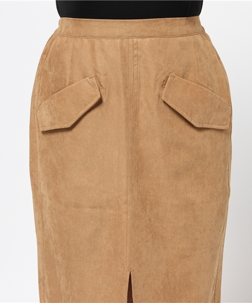 WEGO（ウィゴー）の「WEGO/スリットペンシルスカート（スカート・レディース・ベージュ/カーキ・FREE）」の5枚目の写真