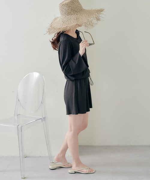 CIAOPANIC TYPY（チャオパニックティピー）の「配色メロウリブオールインワン2点SET（水着・レディース・ブラック/グレー/サックスブルー・MEDIUM/LARGE）」の21枚目の写真