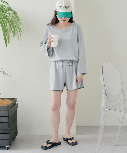 CIAOPANIC TYPY（チャオパニックティピー）の「配色メロウリブオールインワン2点SET（水着・レディース・ブラック/グレー/サックスブルー・MEDIUM/LARGE）」の15枚目の写真