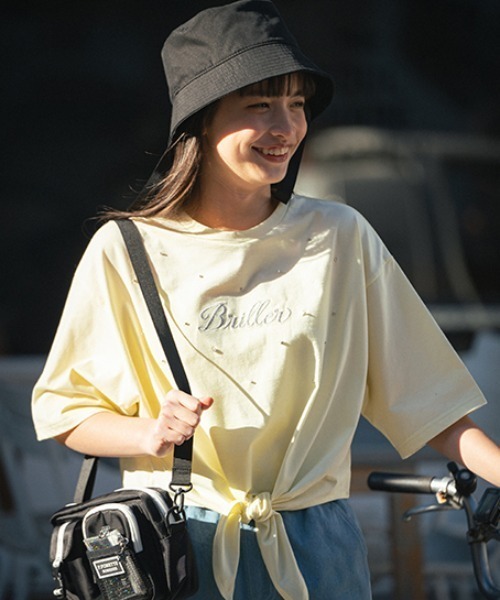 pom ponette junior（ポンポネットジュニア）の「前結びロゴTシャツ（T  