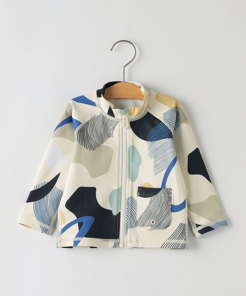HELLY HANSEN(ヘリーハンセン)の「HELLY HANSEN:80~90cm / Print Full zip Rashguard(水着・キッズ・ピンク系その他/ベージュ系その他・90/80)」の2枚目の写真