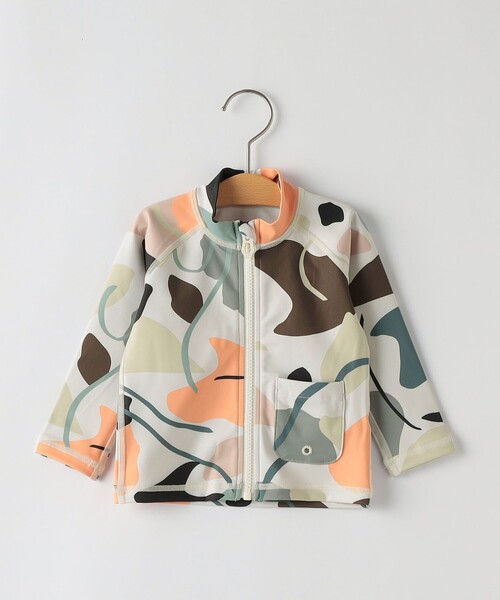 HELLY HANSEN(ヘリーハンセン)の「HELLY HANSEN:80~90cm / Print Full zip Rashguard(水着・キッズ・ピンク系その他/ベージュ系その他・90/80)」の1枚目の写真