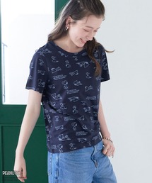 PEANUTS（ピーナッツ）の「【PEANUTS/ピーナッツ】SNOOPY総柄デザインUネックTシャツ◆終了◆（Tシャツ/カットソー・メンズ）」