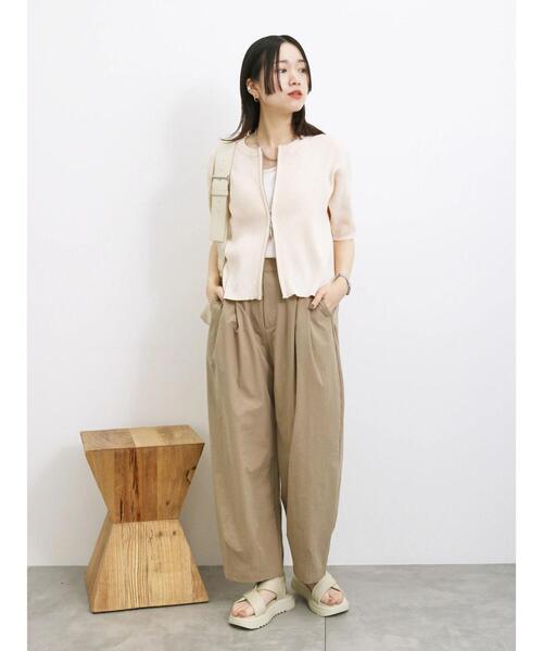 Samansa Mos2 blue（サマンサモスモスブルー）の「裾ダーツコクーンパンツ（その他パンツ・レディース・ミント/チャコールグレー/モカ・F）」の13枚目の写真