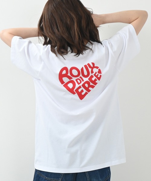 Felt-Maglietta（フェルトマリエッタ）の「[ROUXDI PERFE ルゥディパフィー]ハート柄ロゴプリントTシャツ（Tシャツ/カットソー・メンズ・ホワイト・MEDIUM/LARGE/X-LARGE）」の2枚目の写真