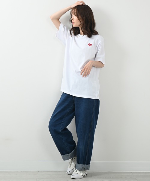 Felt-Maglietta（フェルトマリエッタ）の「[ROUXDI PERFE ルゥディパフィー]ハート柄ロゴプリントTシャツ（Tシャツ/カットソー・メンズ・ホワイト・MEDIUM/LARGE/X-LARGE）」の3枚目の写真