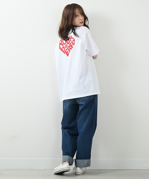 Felt-Maglietta（フェルトマリエッタ）の「[ROUXDI PERFE ルゥディパフィー]ハート柄ロゴプリントTシャツ（Tシャツ/カットソー・メンズ・ホワイト・MEDIUM/LARGE/X-LARGE）」の4枚目の写真