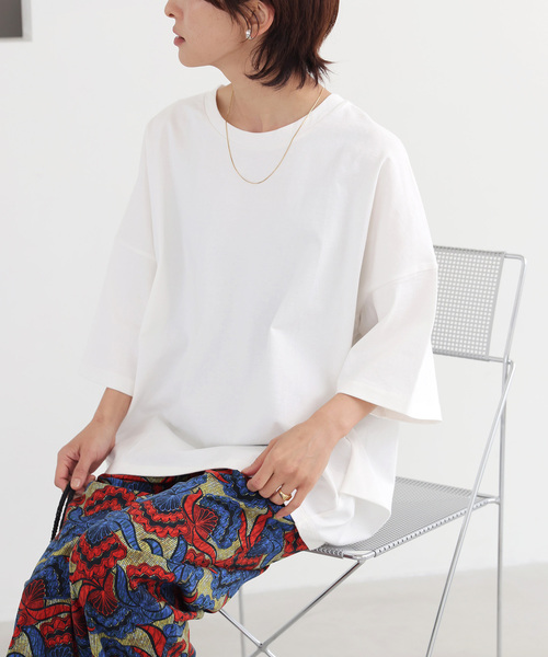 JOURNAL STANDARD relume(ジャーナルスタンダード レリューム)の「《追加》タックコクーンプルオーバー(Tシャツ/カットソー・レディース・ホワイト/ライトグレー/モスグリーン/ブラック系その他・FREE)」の2枚目の写真