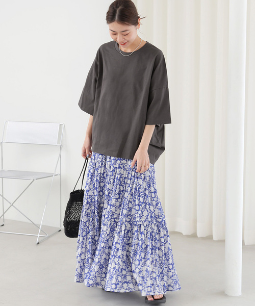 JOURNAL STANDARD relume(ジャーナルスタンダード レリューム)の「《追加》タックコクーンプルオーバー(Tシャツ/カットソー・レディース・ホワイト/ライトグレー/モスグリーン/ブラック系その他・FREE)」の8枚目の写真