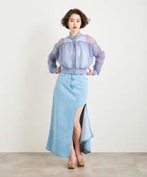 【関税込み】Anna Sui ネイビー ラッフル デニム マキシスカート Skirts – ANNA SUI NYC