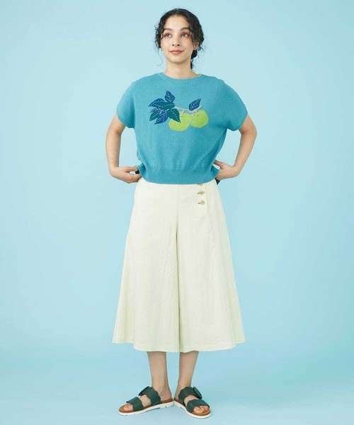 Jocomomola（ホコモモラ）の「Guijarro ワイドパンツ（その他パンツ・レディース・アイボリー/マスタード・40/42）」の8枚目の写真