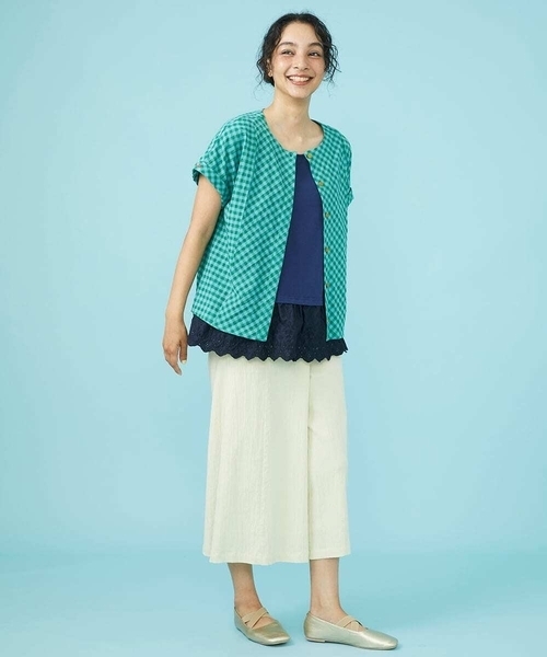 Jocomomola（ホコモモラ）の「Guijarro ワイドパンツ（その他パンツ・レディース・アイボリー/マスタード・40/42）」の12枚目の写真