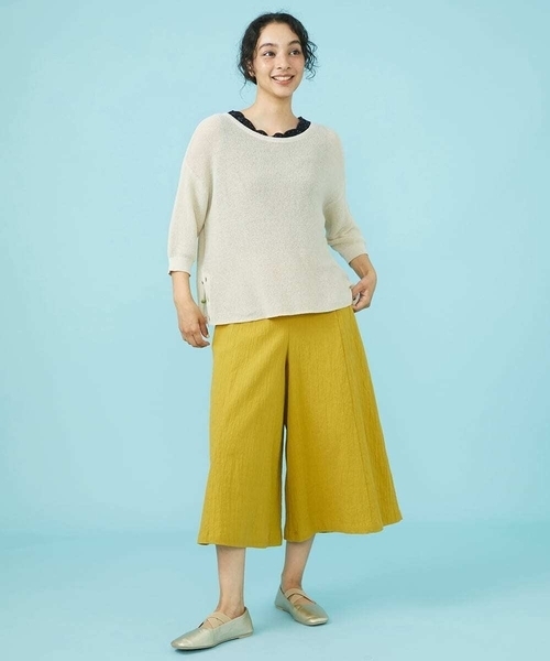 Jocomomola（ホコモモラ）の「Guijarro ワイドパンツ（その他パンツ・レディース・アイボリー/マスタード・40/42）」の19枚目の写真