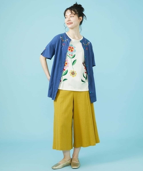Jocomomola（ホコモモラ）の「Guijarro ワイドパンツ（その他パンツ・レディース・アイボリー/マスタード・40/42）」の21枚目の写真