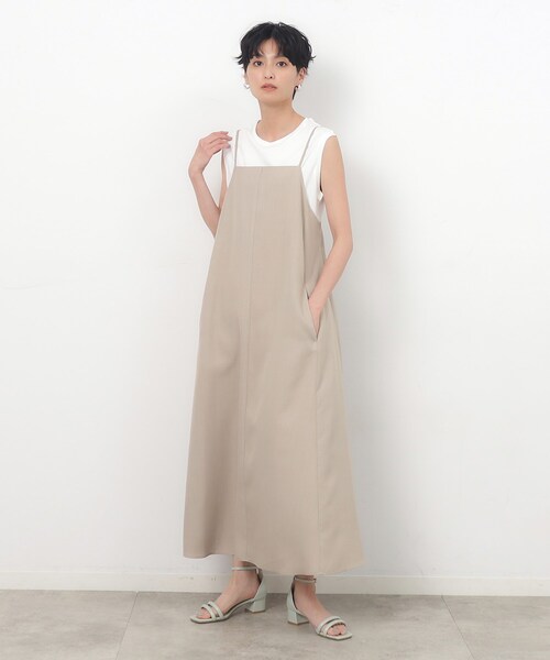 OPAQUE.CLIP（オペークドットクリップ）の「◆UV ベーシックノースリーブ／シルキースーピマ【接触冷感/洗濯機洗い可】（Tシャツ/カットソー・レディース・チャコールグレー/ホワイト/ブラック・36/38/40/42）」の19枚目の写真