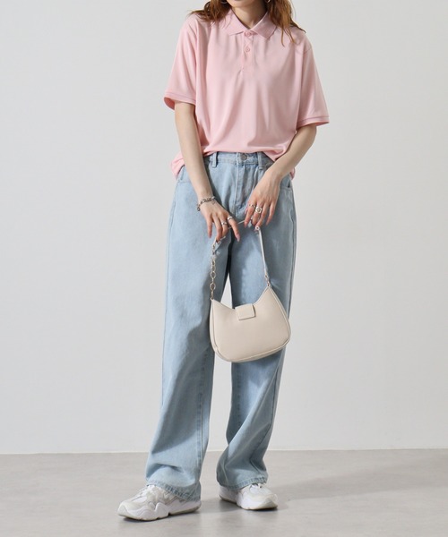 atONE(アットワン)の「atONE ベーシックドライポロシャツ(ポリジン加工)(ポロシャツ・レディース・ブラック/ライトピンク/ネイビー/ホワイト/イエロー系・LL/L/M)」の20枚目の写真